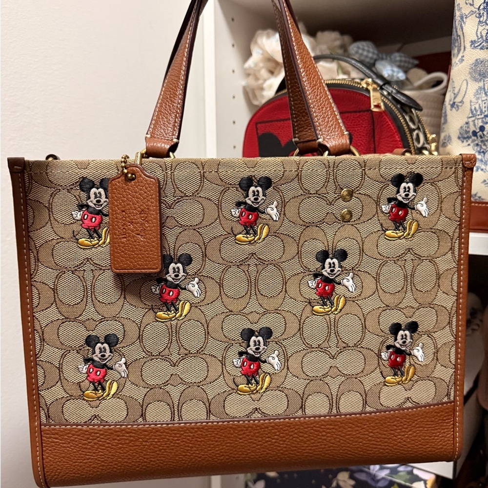 (SOLD) Coach Disney x Dempsey tote 22 with Mickey Print